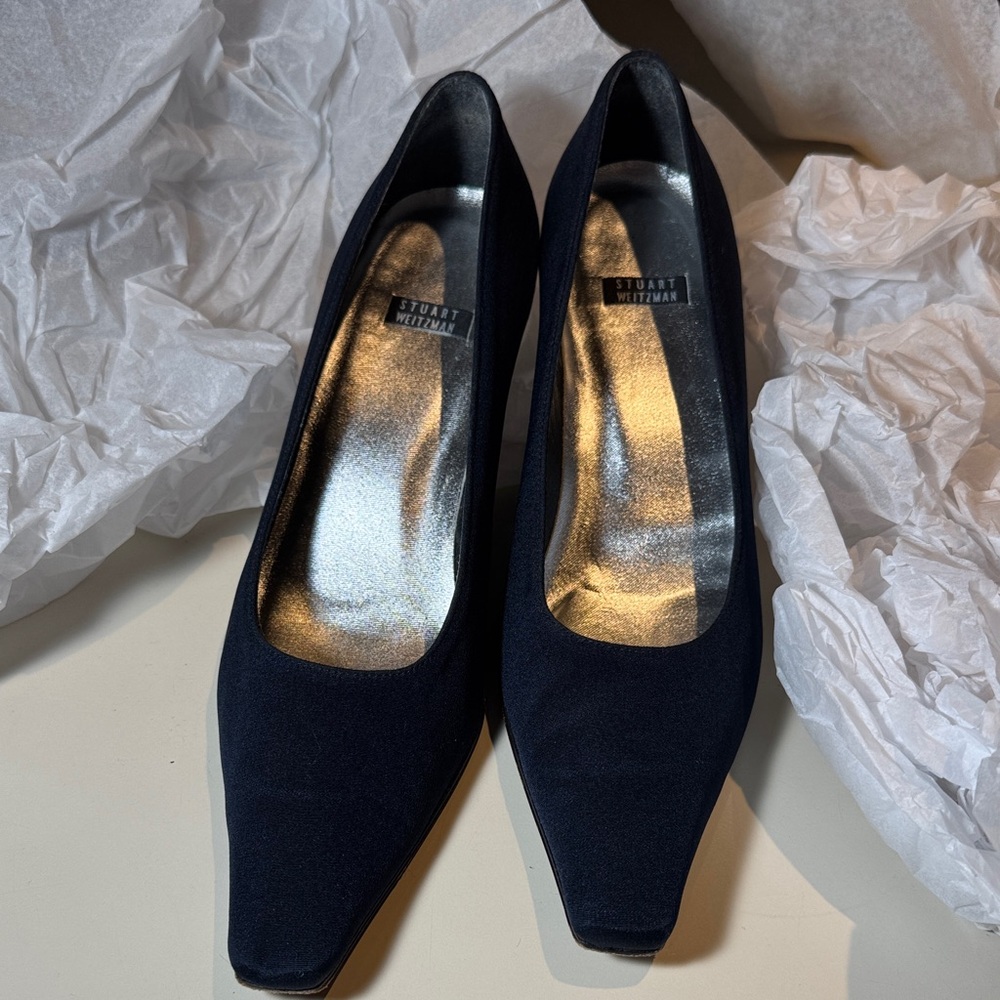 Stuart Weitzman Women's Navy Heels
